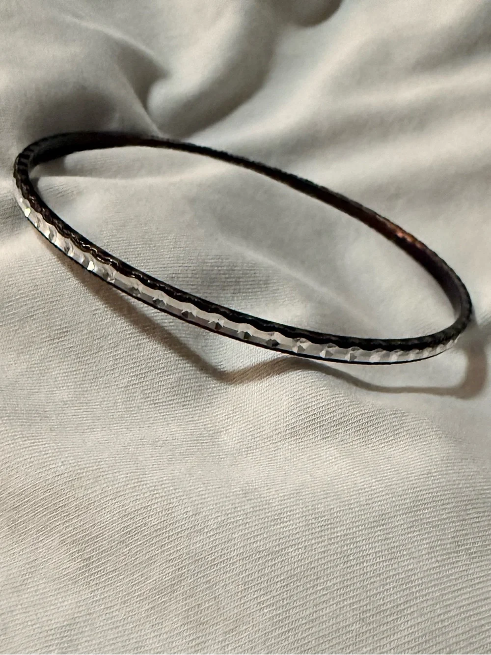Lot of 5 Metal Bangle Bracelet Bundle, Twisted Textured, Stackable, Bamboo